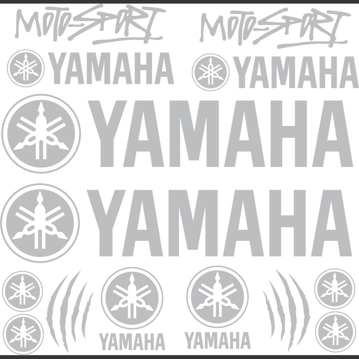 Set Stickere Moto, Yamaha MotorSport Alb