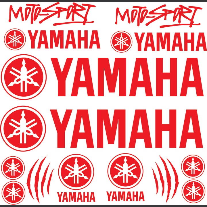 Set Stickere Moto, Yamaha MotorSport Rosu
