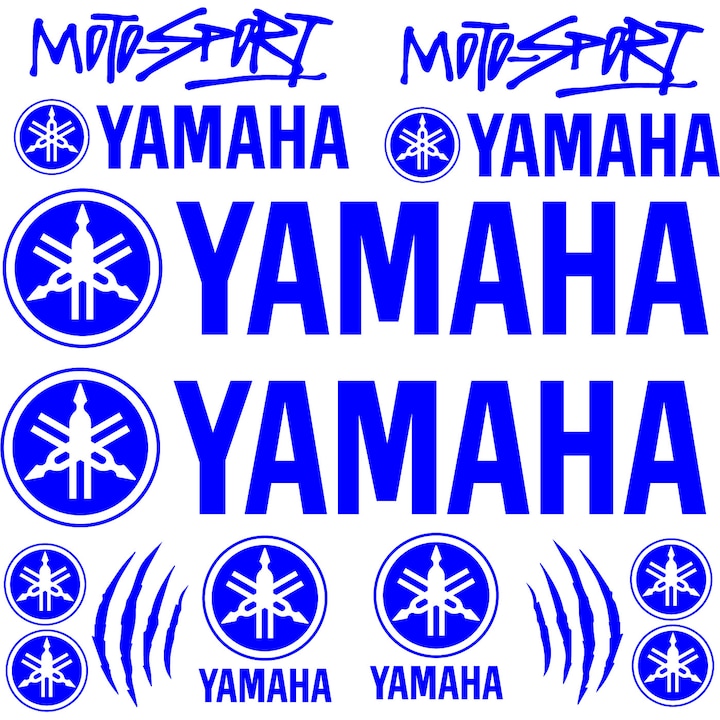 Комплект мото стикери, Yamaha MotorSport, Син