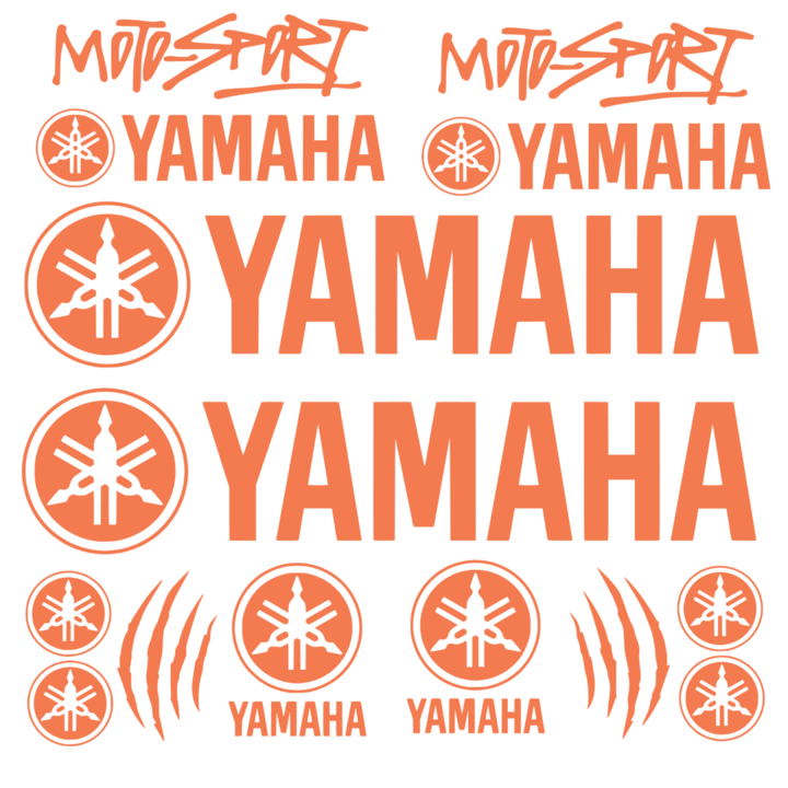 Set Stickere Moto, Yamaha MotorSport Portocaliu