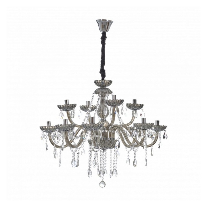 Candelabru FLORENCE, FUMURIU, 12XE14, EL 1796/12 SMK