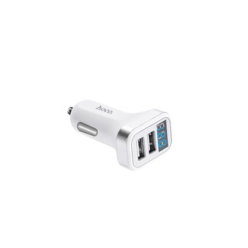 Incarcator auto, Hoco, Z3, 2 porturi USB, 3.1 A, alb Incarcator auto, Hoco, Z3, 2 porturi USB, 3.1 A, alb