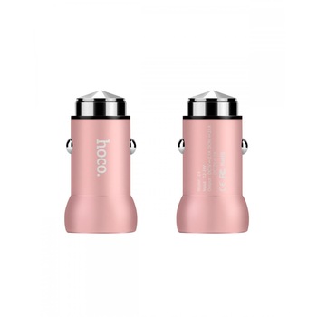 Incarcator auto, Hoco, Z4, 2.1 A, rose gold Incarcator auto, Hoco, Z4, 2.1 A, rose gold
