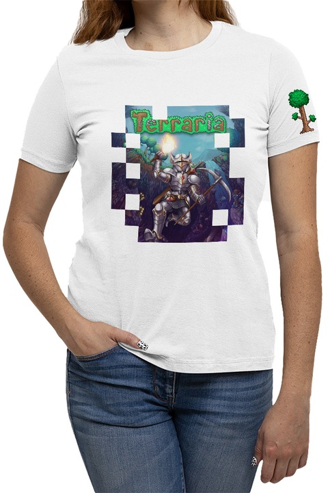 Női Póló Terraria Game Helmet Hero Fanart