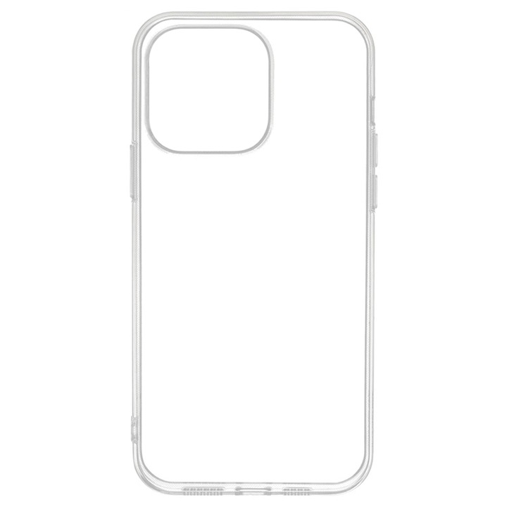 Husa pentru iPhone 15 Pro - Clear, Ultrasubtire, din silicon gel, flexibila, puncte anti-condens la interior, 0.33mm, Transparenta, Gekko™