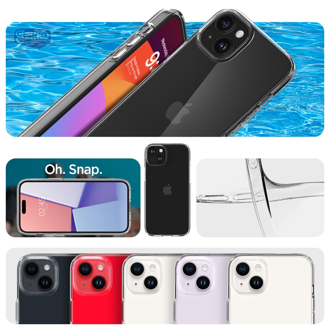 Husa pentru iPhone 15 - Clear, Ultrasubtire, din silicon gel, flexibila, puncte anti-condens la interior, 0.33mm, Transparenta, Gekko™