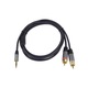 Аудио кабел за стерео жак, Basekit, жак 3,5 мм към 2RCA мъжки, 3 м, черен
