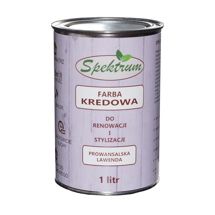 Vopsea cu creta, Spektrum, Pentru lemn, Lavanda, 1 l