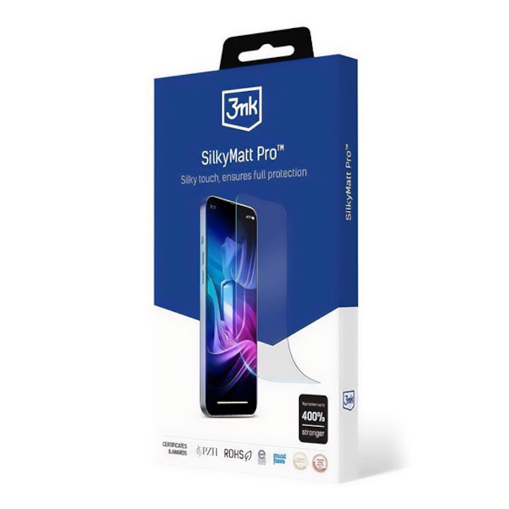 Samsung Galaxy A52s 5G (SM-A528) / Galaxy A52 5G (SM-A526F) / Galaxy A52 4G (SM-A525F) 3mk silkymatt pro képernyővédő fólia (matt, öngyógyító, tükröződésmentes, tokbarát + applikáló folyadék) átlátszó, gyártói csomagolás