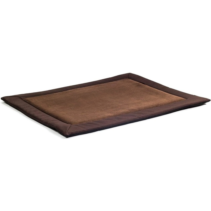 Pat pentru caini si pisici, XXL 120 x 100 x 1 cm, maro, imitatie de piele de caprioara