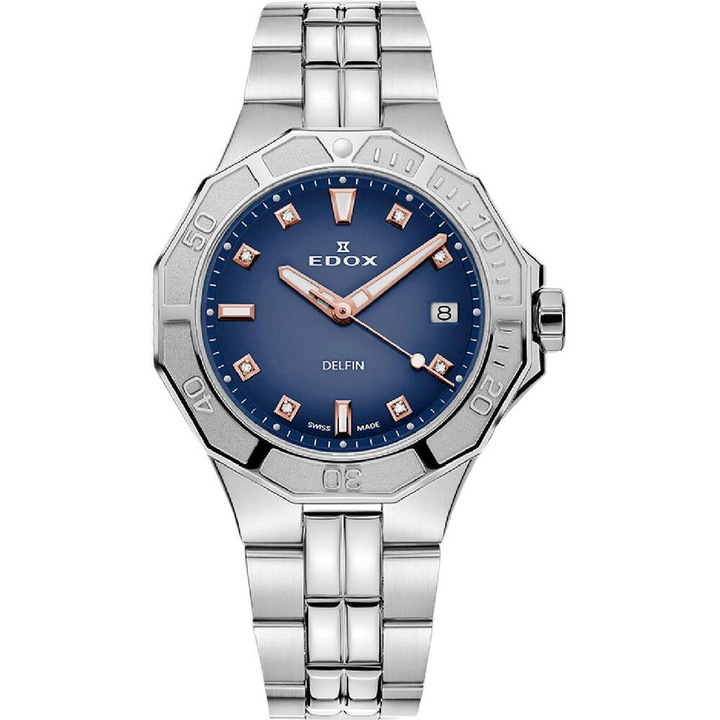 Дамски часовник Edox Delfin Diver 53020-3M-BUDDR