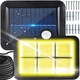 Lampa Solara, 120 LED, Cu Senzor de miscare si lumina, Panou solar ajustabil, Impermeabila