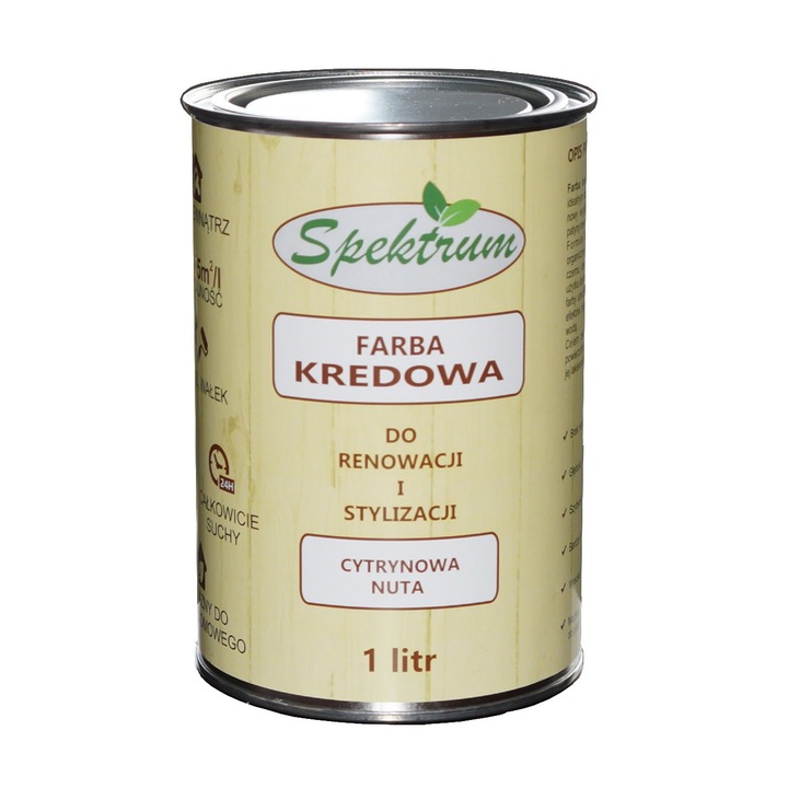 Vopsea cu creta, Spektrum, Pentru lemn, Galben, 1 l