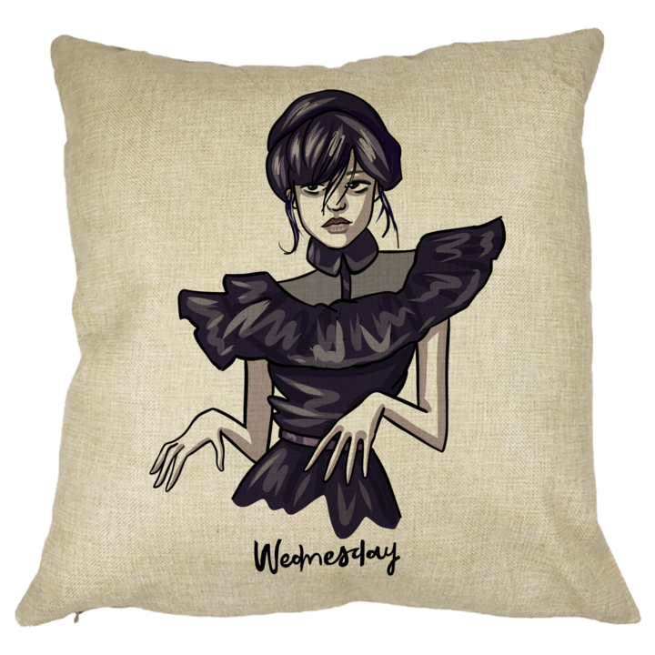 Szerda Addams Dancing Hands dekoratív párna 1,40x40 cm, Levehető huzat, Fújtató