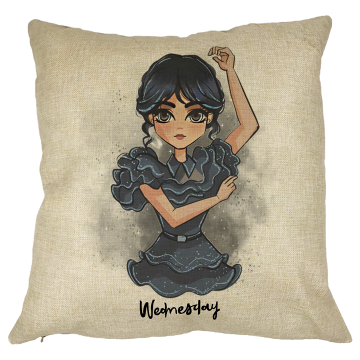 Szerda Addams Dancing Hands dekoratív párna 2,40x40 cm, Levehető huzat, Fújtató