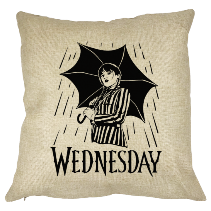 Szerda Addams Díszpárna 5,40x40 cm, Levehető huzat, Fújtató