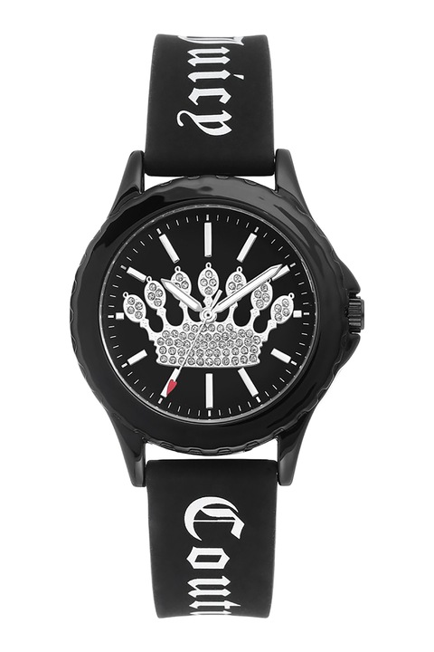 Juicy Couture, Szilikonszíjas karóra, Fehér, Fekete