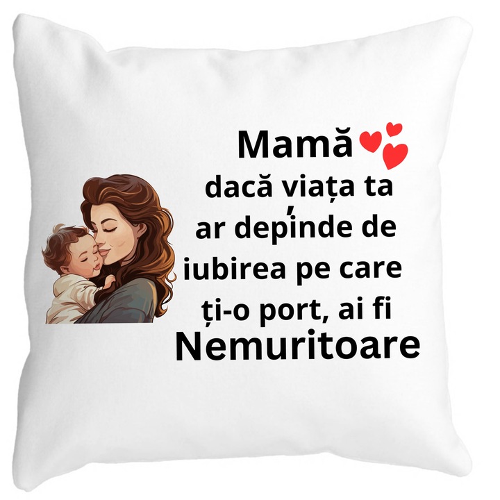 Fata de Perna, pentru Mama 8, Alba, Mata, 40x40 cm