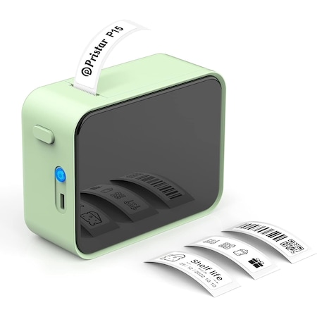 Aparat de etichete cu Bluetooth, Sunmostar, Plastic, 9.5x7.9x4cm, Verde/Negru