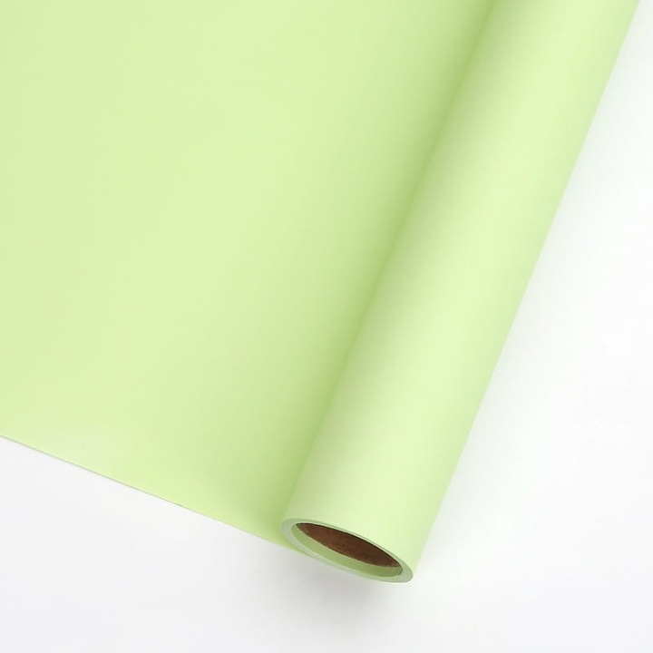 Folie florala - "Elegant" Verde menta - Rola 58cm x 10m