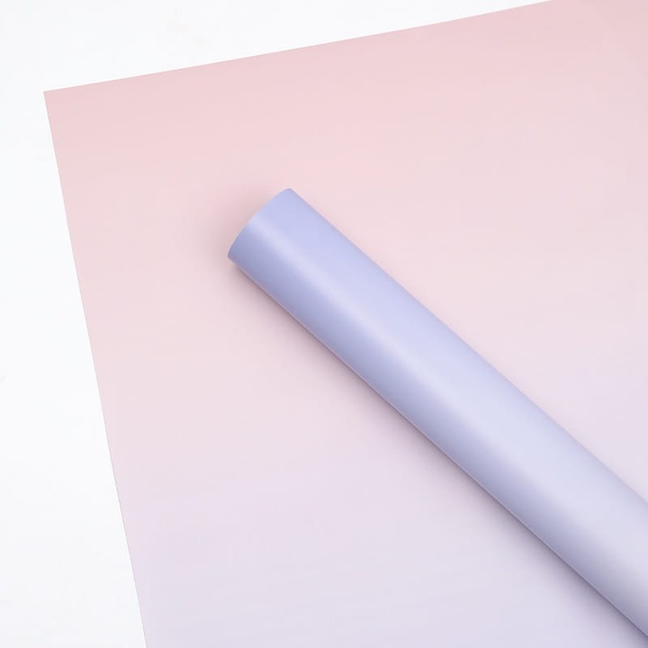 Set 20 de buc de Folie florala - "Gradient" Liliac + Roz - Foi 50x58 cm