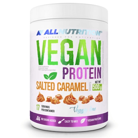 Proteine vegane, Allnutrition, Cu caramel sarat, 500 g