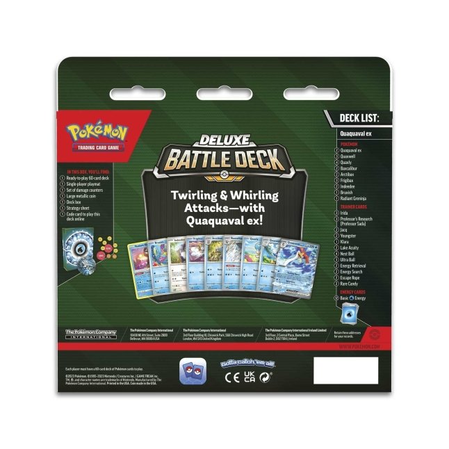 Set cartonase Pokemon TCG: Meowscarada ex/Quaquaval ex Deluxe