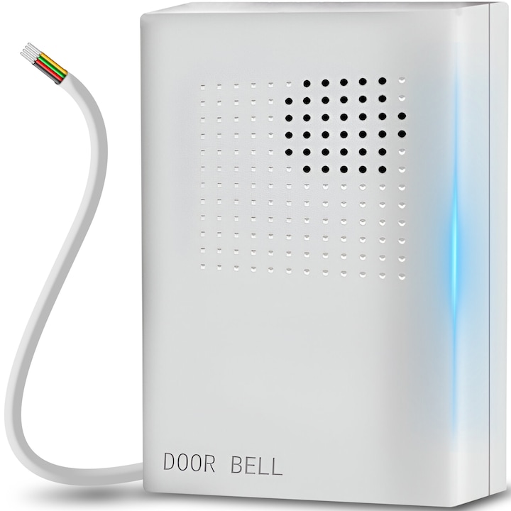 Sonerie cu Fir 12V, IP40,100dB, ABS, Alb