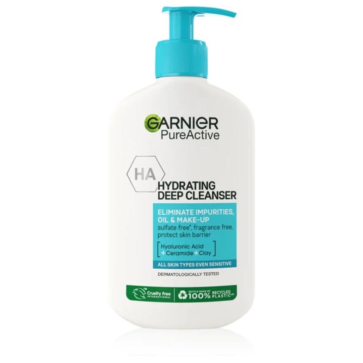 Garnier Pure Active hidratáló arctisztító bőrhibák ellen, 250 ml