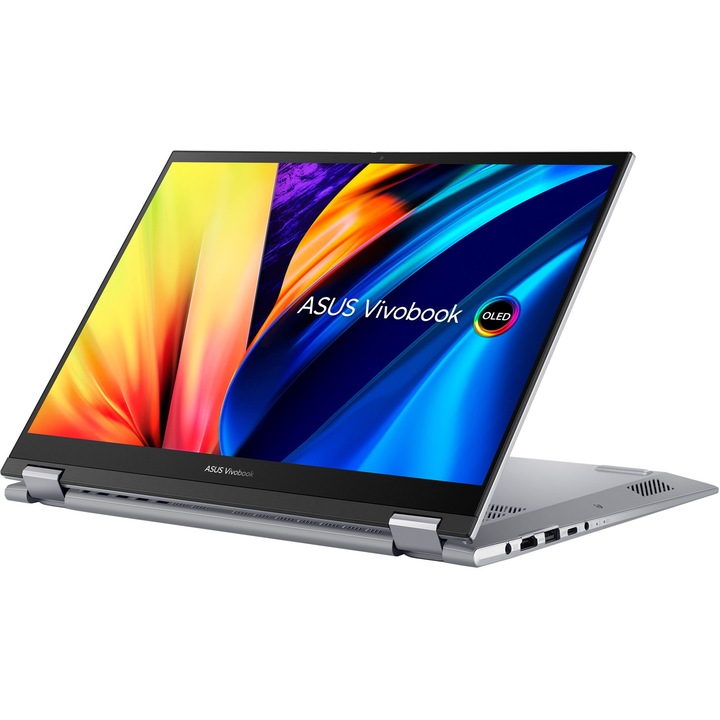 Лаптоп ASUS Vivobook S 14 Flip OLED TP3402VA-KN310W с Intel Core i5-13500H (1.9/4.7GHz, 18M), 16 GB, 512GB M.2 NVMe SSD, Intel Iris Xe Graphics, Windows 11 Home, Сребрист