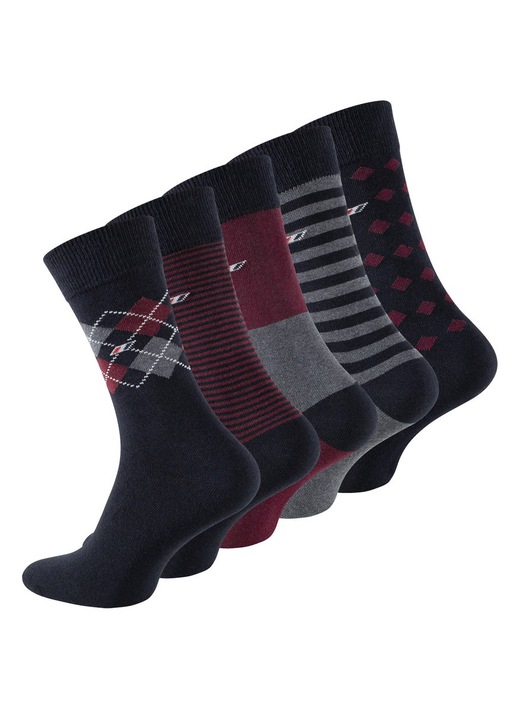 Set 5 perechi sosete barbati, VCA, Bumbac, Multicolor, 43-46 EU