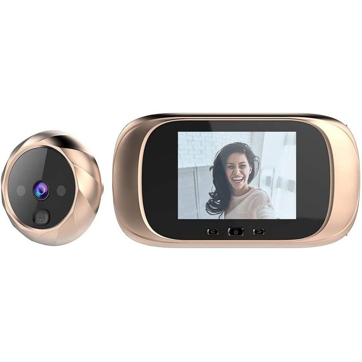 Vizor digital cu ecran LCD 2.8 inch, memorie ciclica, infrarosu, auriu, 12.7x6.9x1.8cm
