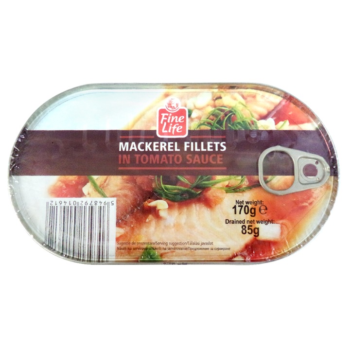Macrou File In Sos Tomat, Fine Life, 3 x 170 g