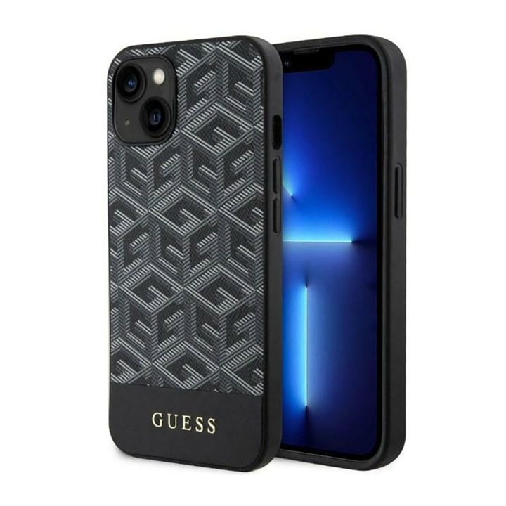 Husa telefon cu sigla Guess, Cg mobile, Policarbonat/TPU, Compatibil cu iPhone 14 Plus