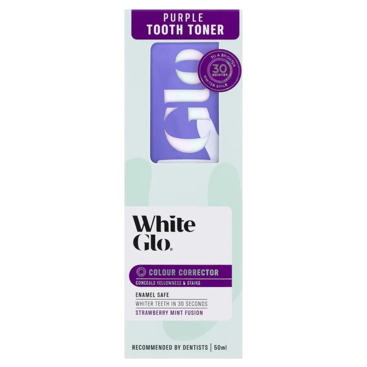 Gel de albire Purple Tooth Toner, Corector de culoare, White Glo