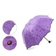 Дамски/мъжки сгъваем чадър, Ronyes®, Преносим, Ветроустойчив, Лилав