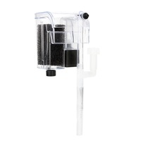 Filtru cascada suspendat pentru acvariu 3 in 1, NUODWELL, Usor de curatat si de instalat, Cu catarama de fixare, Debit de apa reglabil, 3 W, 250 l/h, Plastic, Transparent