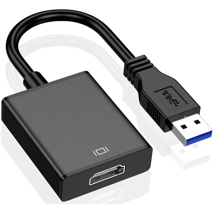 Adaptor USB 3.0 la HDMI, Tovbmup, Audio Video, pentru PC si Laptop