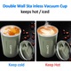 Cana termica de cafea, zggzerg, Din inox, Cu pereti dubli si capac, Rezistent la rugina si la scurgeri, Pastreaza Bautura Fierbinte sau Rece timp, pentru cafea, ceai, ciocolata calda, lapte, Capacitate 510 ml, Verde