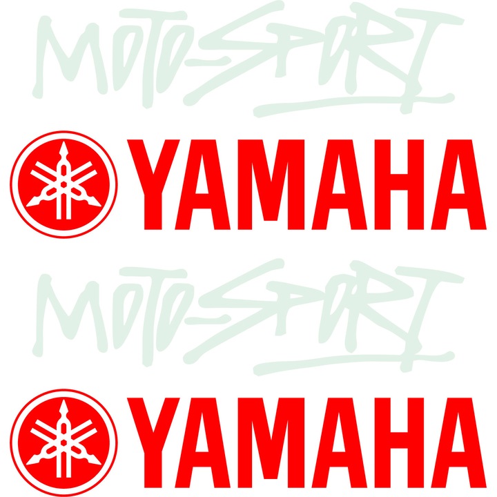 Комплект от 2 стикера Yahama MotorSport White-Red