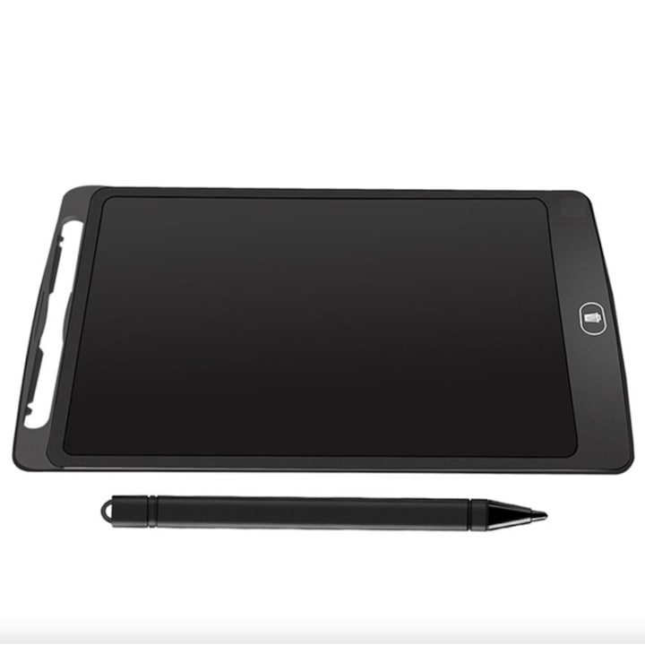 Tableta digitala color 12 inch, pentru scris si desenat cu ecran LCD, 29 cm, Negru, E-manor®
