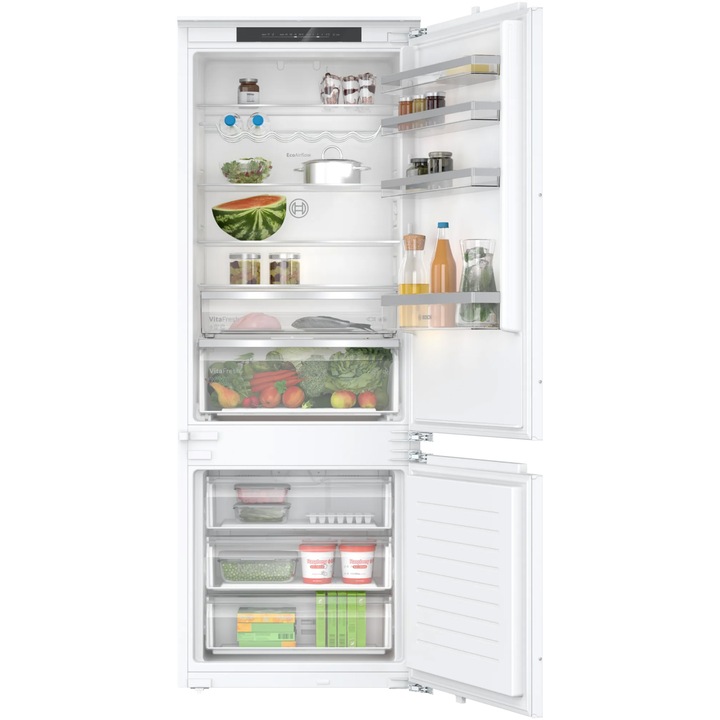 Combina frigorifica Incorporabila Bosch KBN96VFE0, 383 l, No Frost, VitaFresh, Iluminare LED, Clasa E, H 194 cm