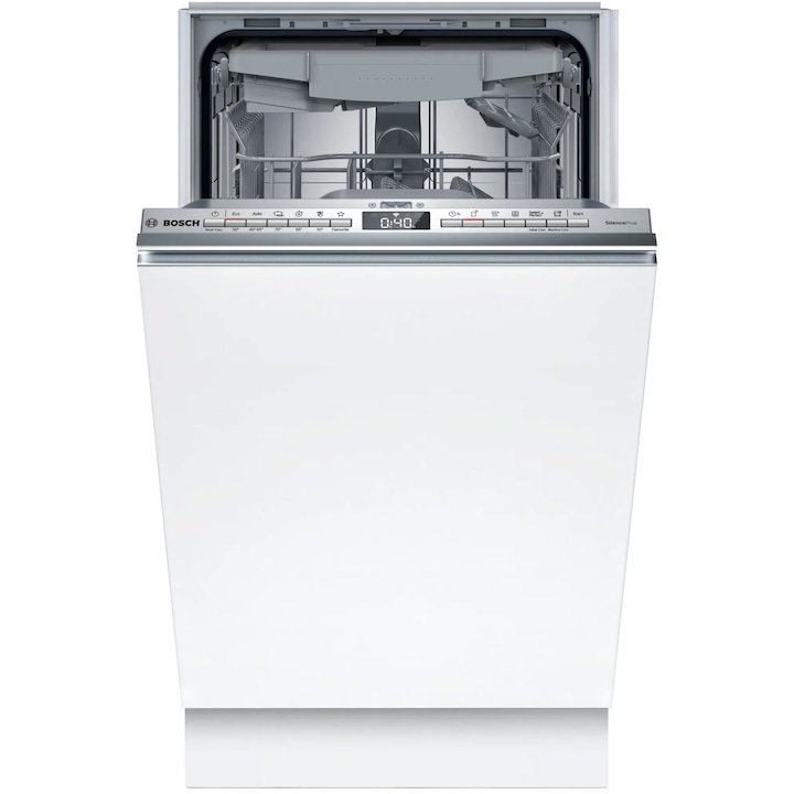Bosch SPV4HMX10E Serie 4 Teljesen integrálható mosogatógép, 10 teríték, 44.8 cm, VarioDrawe, MachineCare, E energiaosztály, Fehér
