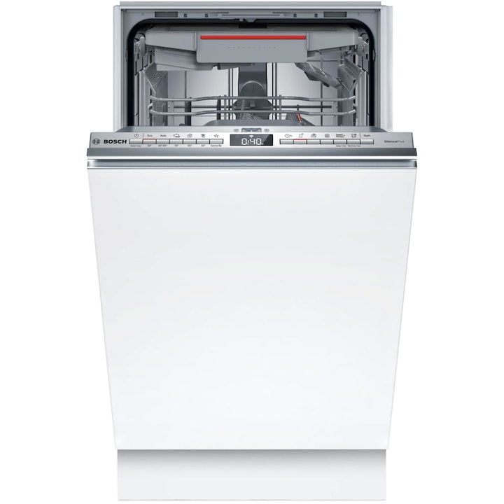 Bosch SPV4EM24E Serie 4 Teljesen integrálható mosogatógép, 10 teríték, 44.8 cm, EfficientDry, AquaSensor, C energiaosztály, Fehér