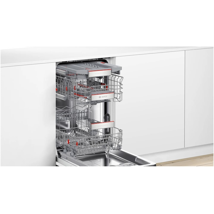 Masina de spalat vase incorporabila Bosch SPV6EMX05E, 10 seturi, 6 programe, Clasa C, Home Connect, 45 cm