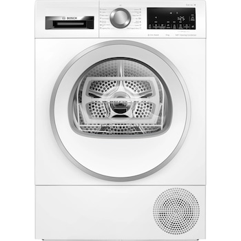 Bosch WQG245C0BY Serie 6 Uscator cu condens cu pompa de caldura, 9 kg, AutoDry, IronAssist, clasa energetica A+++, Alb