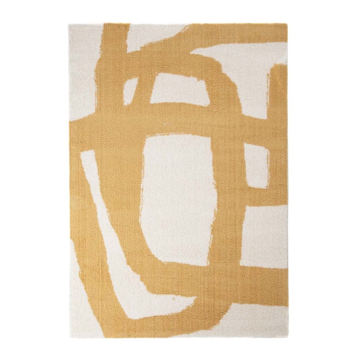 Covor, Royal Carpet, 100% poliester, Lilly 318 860,160x230, galben, alb