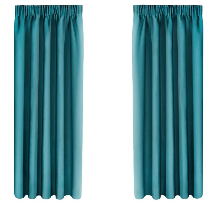 Átlátszatlan függöny a szalagon, urofirany, Textil, 135x270 cm, Kék