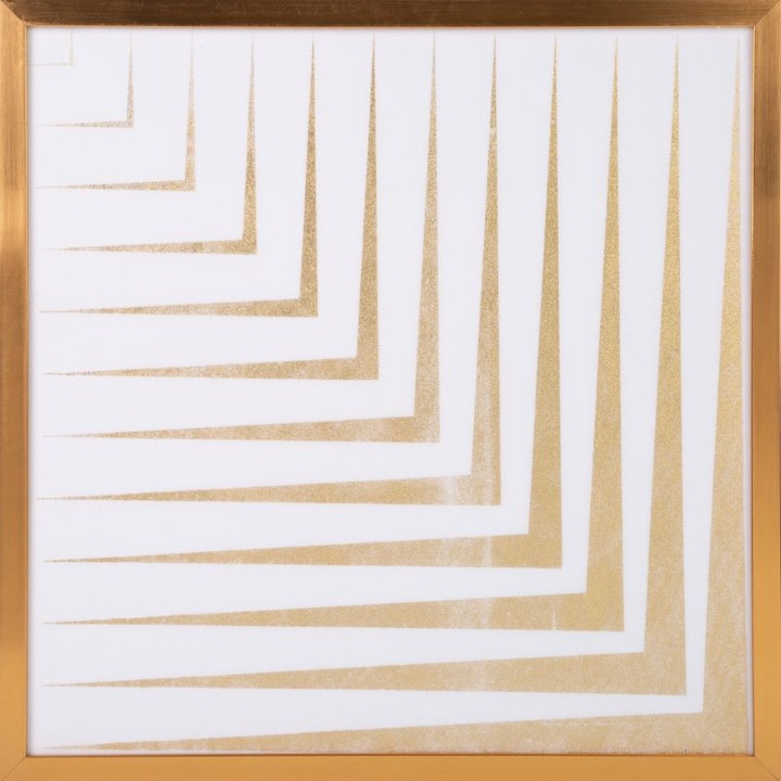 Картина с лъскав златен принт в златна рамка, 53 x 53 см, BLANCA6