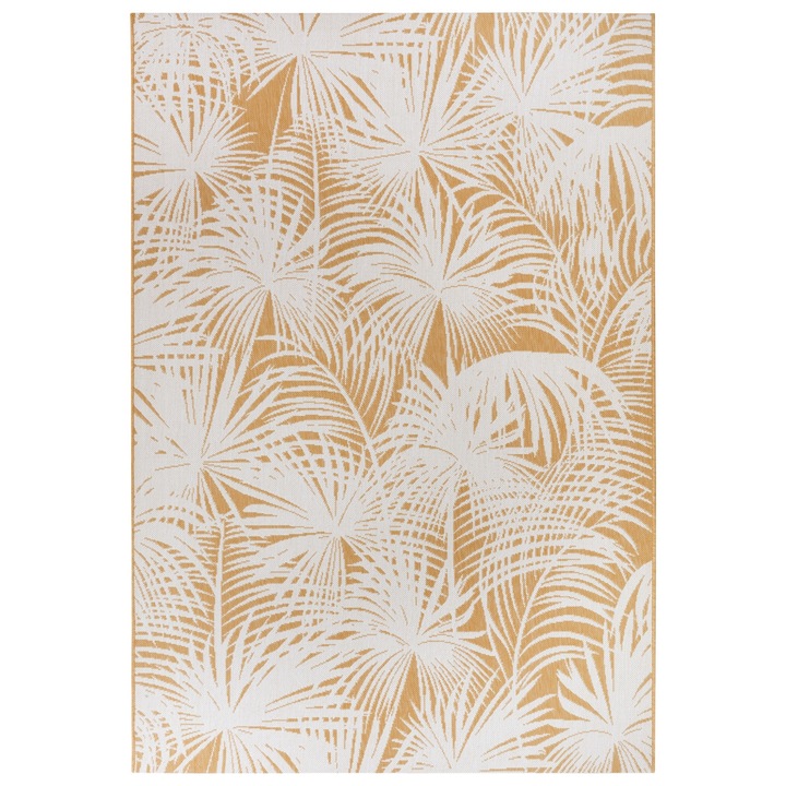 Covor de interior, Hanse Home, Polipropilena, Cu model, 120 x 170 cm, Alb/Portocaliu